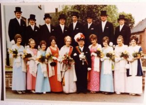 Bezirksschützenfest 1970: Königspaar Ludger Nolte und Roswitha Otte
